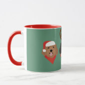 Weihnachts-Maltipoo-Hunde Tasse (Links)