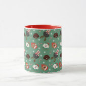 Weihnachts-Maltipoo-Hunde Tasse (Zentrum)