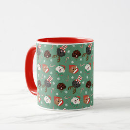 Weihnachts-Maltipoo-Hunde Tasse