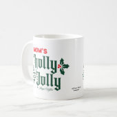 Weihnachts-Mama JOLLY Red / Green Magic Kaffeetasse (Vorderseite Links)