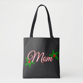 Weihnachts-Mama-Rot-Holly-Beeren-Festtagsgeschenk Tasche