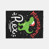 Weihnachts-Mama-Saurus-Rex-Dinosaurier-Mutter-Xmas Fleecedecke (Vorderseite (Horizontal))