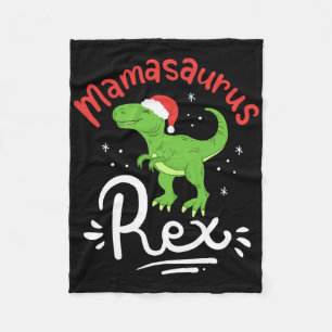 Weihnachts-Mama-Saurus-Rex-Dinosaurier-Mutter-Xmas Fleecedecke
