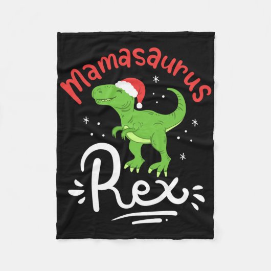 Weihnachts-Mama-Saurus-Rex-Dinosaurier-Mutter-Xmas Fleecedecke (Vorderseite)