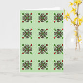 Weihnachts-Mandala-Muster Karte (Gelbe Blume)