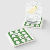 Weihnachts-Marble-Stone-Untersetzer Hochzeit Grüße Steinuntersetzer (Seitenansicht)
