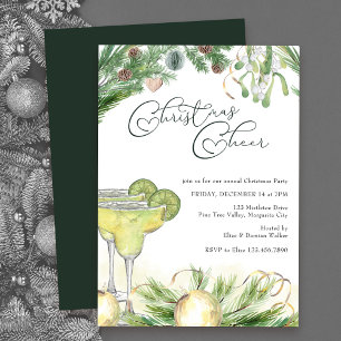 Weihnachts-Margaritas und Misteltoe-Party Einladung
