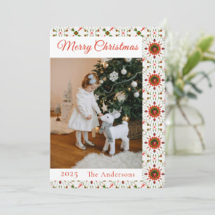 Weihnachts-Marienkäfer-Foto Feiertagskarte