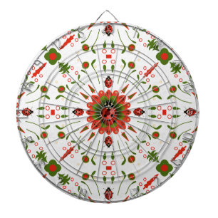 Weihnachts-Marienkäfer Rot Weiß Grün Dartscheibe