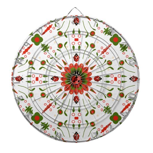 Weihnachts-Marienkäfer Rot Weiß Grün Dartscheibe (vorne)
