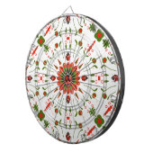 Weihnachts-Marienkäfer Rot Weiß Grün Dartscheibe (Vorderseite rechts)