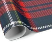 Weihnachts-Marine-Karomuster Geschenkpapier (Rolleneckpunkt)