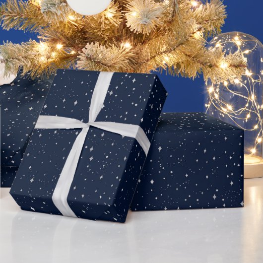 Weihnachts-Marine-Schleife-Samt-Muster Geschenkpapier (Feiertage)