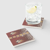 Weihnachts-Marmorstein-Untersetzer, Jesus Christus Steinuntersetzer (Seitenansicht)