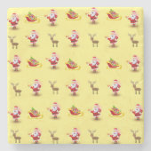 Weihnachts-Marmorstein-Untersetzer, Santa Steinuntersetzer (Vorderseite)