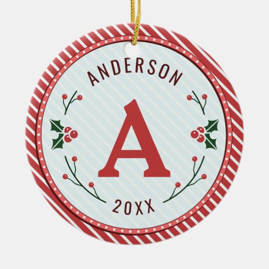 Weihnachts-Marquee-Keramik Keramikornament (Vorne)