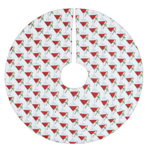 Weihnachts-Martini-Cocktail mit Zuckerstangen Polyester Weihnachtsbaumdecke