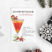 Weihnachts Martini Cocktail Rezept Getränk Postkarte