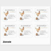 Weihnachts Martini Cocktail Rezept Gingerbrei Quadratischer Aufkleber (Blatt)