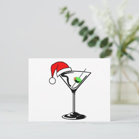 Weihnachts Martini Feiertagskarte (Stehend Vorderseite)