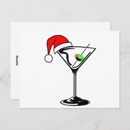 Weihnachts Martini Feiertagskarte (Vorne/Hinten)
