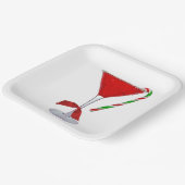Weihnachts-Martini-Glas mit Bow Pappteller (Gewinkelt)