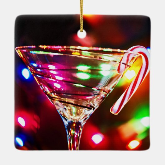Weihnachts Martini Keramikornament (Rückseite)