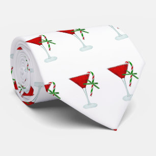 Weihnachts-Martini mit Zuckerstange Krawatte