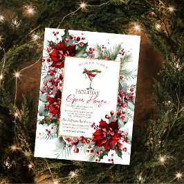 Weihnachts Martini Poinsettia Holiday Open House Einladung