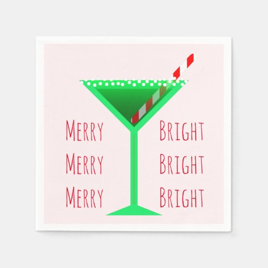 Weihnachts Martini Serviette (Vorderseite)