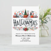 Weihnachts-Mashup zu Weihnachten-Einladungen Einladung (Stehend Vorderseite)