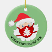 Weihnachts-Maske Weihnachten 2020 Keramik Ornament (Hinten)
