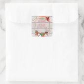 Weihnachts Mason Cookie Jar Holiday Favor Quadratischer Aufkleber (Tasche)