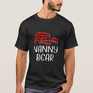 Weihnachts-Matching Family Red Kariert Nanny Bär T-Shirt