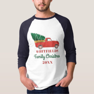 Weihnachts-Matching Family Wiedersehen Red Truck T-Shirt
