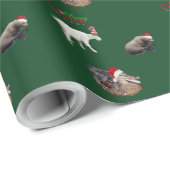 Weihnachts-Matte-Wrapping Paper of wild life Geschenkpapier (Rolleneckpunkt)