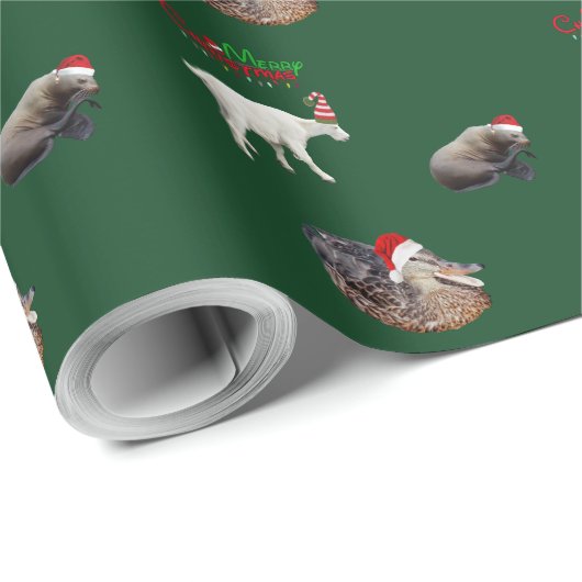 Weihnachts-Matte-Wrapping Paper of wild life Geschenkpapier (Rolleneckpunkt)