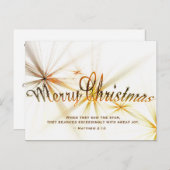 Weihnachts Matthew 2:10 Bibel Modernes Star Design Postkarte (Vorne/Hinten)