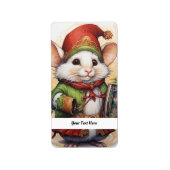 Weihnachts-Maus 2 Ihr Text hier Adressaufkleber (Vorne)