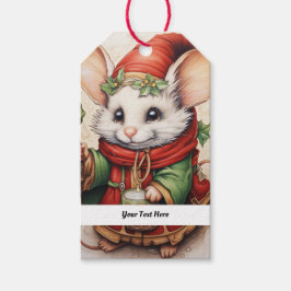 Weihnachts-Maus 3 Ihr Text hier Geschenkanhänger