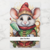 Weihnachts-Maus 47 Ihr Text hier Lebensmitteletikett (Einzelnes Label)