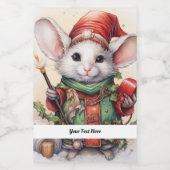 Weihnachts-Maus 49 Ihr Text hier Lebensmitteletikett (Einzelnes Label)