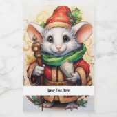 Weihnachts-Maus 4 Ihr Text hier Lebensmitteletikett (Einzelnes Label)