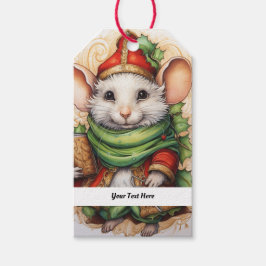 Weihnachts-Maus 5 Ihr Text hier Geschenkanhänger