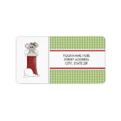 Weihnachts-Maus-Adresse Mailing-Labels Adressaufkleber (Vorne)