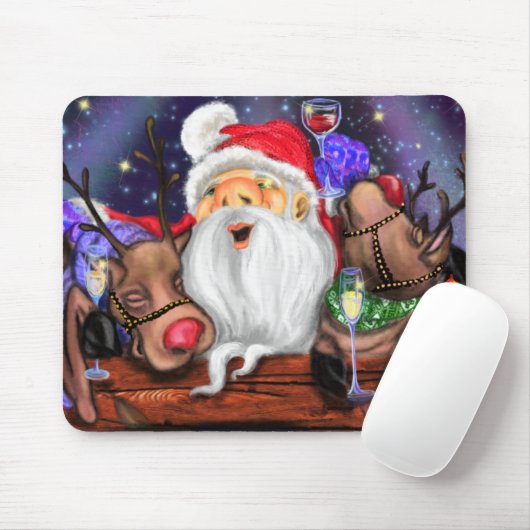 Weihnachts-Maus-Pad Geschenk Weihnachtsmann und Re Mousepad (Mit Mouse)