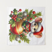 Weihnachts-Maus-Tapestry Wandteppich (Vorderseite (Horizontal))