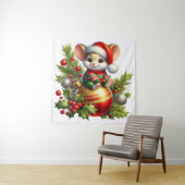 Weihnachts-Maus-Tapestry Wandteppich (Beispiel)