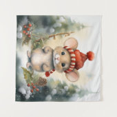 Weihnachts-Maus-Tapestry Wandteppich (Vorderseite (Horizontal))