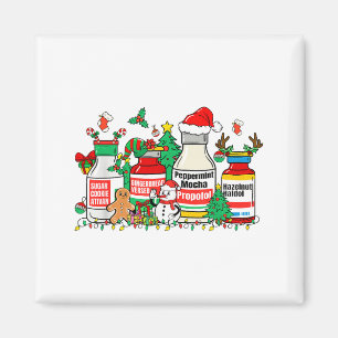 Weihnachts-Medikamentenflaschen Lustiger Krankenpf Magnet